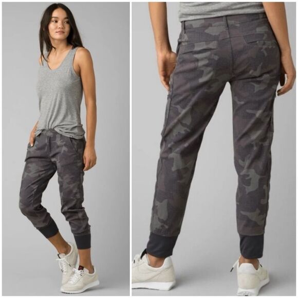 Prana Pants - PrAna Granite Gray Camo Sky Canyon Jogger Pants Size 10